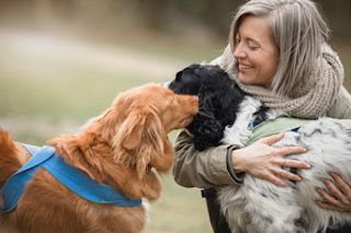 Christine met haar hond